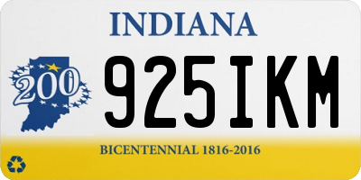 IN license plate 925IKM