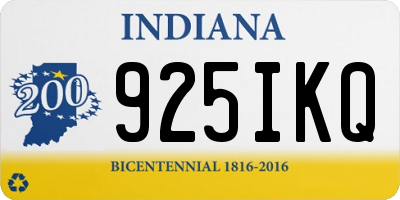 IN license plate 925IKQ