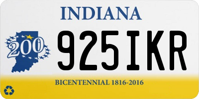 IN license plate 925IKR