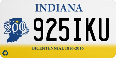 IN license plate 925IKU