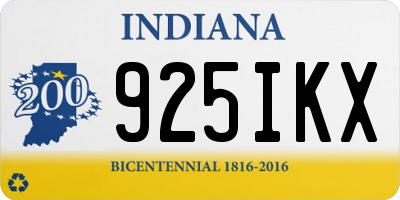 IN license plate 925IKX