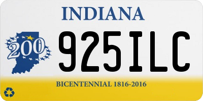 IN license plate 925ILC
