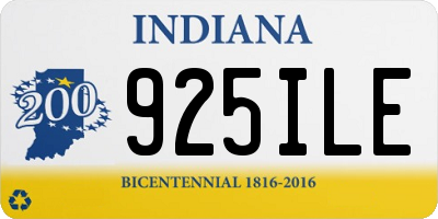 IN license plate 925ILE
