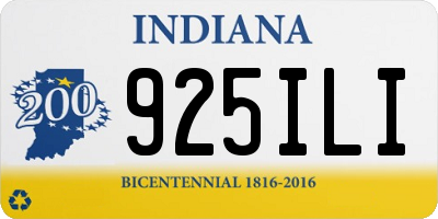 IN license plate 925ILI