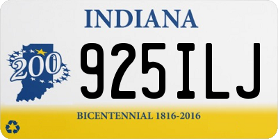 IN license plate 925ILJ