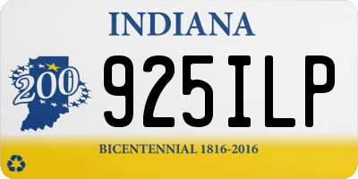 IN license plate 925ILP
