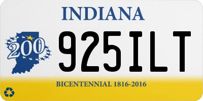 IN license plate 925ILT