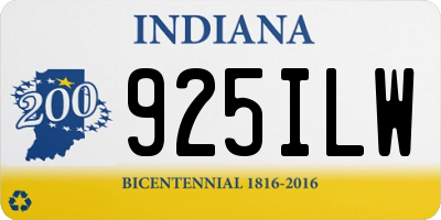 IN license plate 925ILW