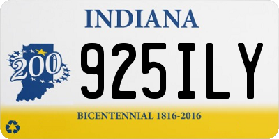 IN license plate 925ILY