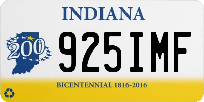 IN license plate 925IMF