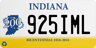 IN license plate 925IML