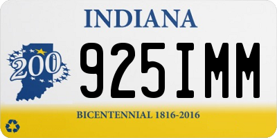 IN license plate 925IMM