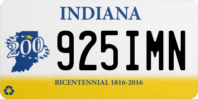 IN license plate 925IMN