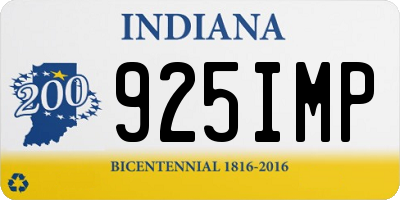 IN license plate 925IMP