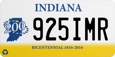 IN license plate 925IMR