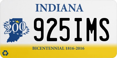 IN license plate 925IMS