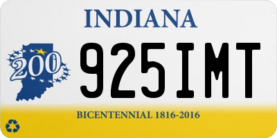 IN license plate 925IMT