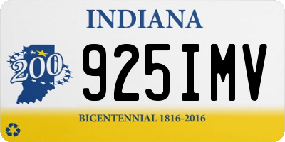 IN license plate 925IMV