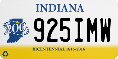 IN license plate 925IMW