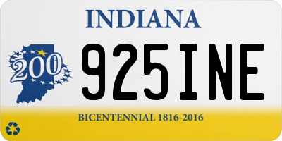 IN license plate 925INE