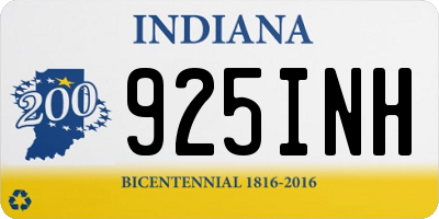 IN license plate 925INH