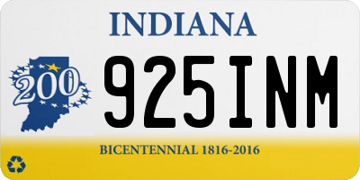 IN license plate 925INM