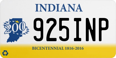 IN license plate 925INP