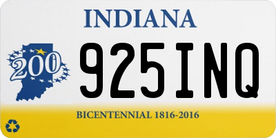 IN license plate 925INQ