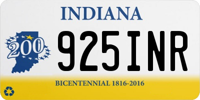 IN license plate 925INR