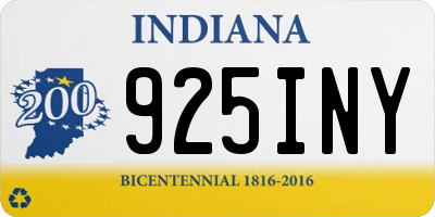 IN license plate 925INY