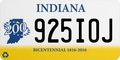 IN license plate 925IOJ