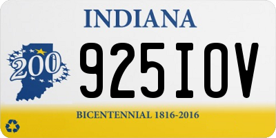 IN license plate 925IOV