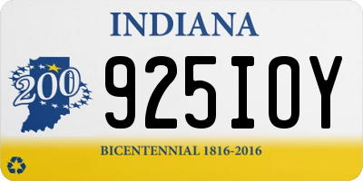 IN license plate 925IOY