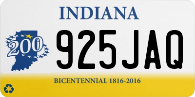 IN license plate 925JAQ
