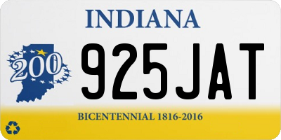IN license plate 925JAT