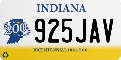 IN license plate 925JAV