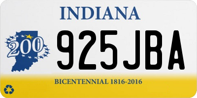 IN license plate 925JBA