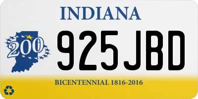 IN license plate 925JBD