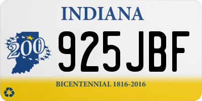 IN license plate 925JBF