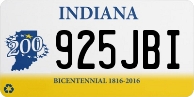 IN license plate 925JBI