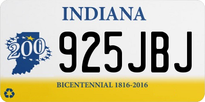 IN license plate 925JBJ