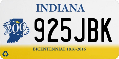 IN license plate 925JBK