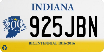 IN license plate 925JBN