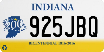 IN license plate 925JBQ