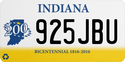 IN license plate 925JBU