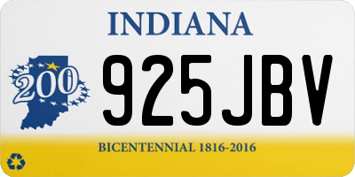 IN license plate 925JBV