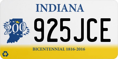 IN license plate 925JCE