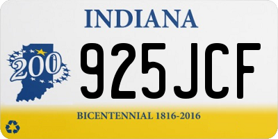 IN license plate 925JCF