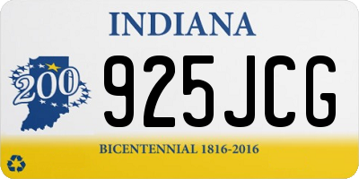 IN license plate 925JCG