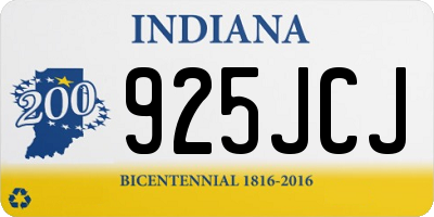IN license plate 925JCJ